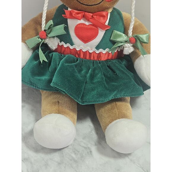 Vintage Target Gingerbread Girl Plush 13" Christmas Doll 1990 Commonwealth Toy - Picture 4 of 11